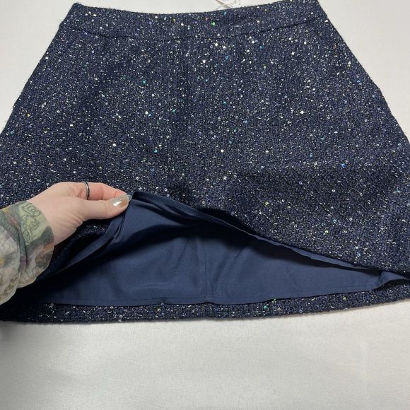 Ann Taylor Loft Mini Skirt Sparkly Rhinestone Tweed - Picture 6 of 9